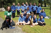 Bittern lesson: Emma Williams and Gill Lundie visited Kahutara School in the Wairarapa where Emma talked with the children who were keen to hear about bitterns, and also to learn more about why there was a dog involved.