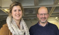 Shannon Bentley with Dr Stephen Hartley, Director of the Centre of Biodiversity & Restoration Ecology at Victoria.