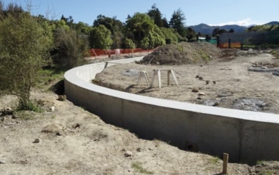 Beginning: Free flight aviary takes shape.