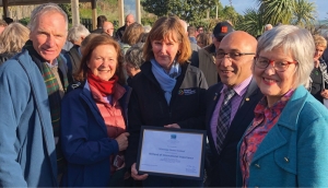 From left: DU Directors Jim Law and Adrienne Bushell, Wellington Regional Councillor Adrienne Staples, Defence Minister Ron Mark, and Conservation Minister Eugenie Sage.