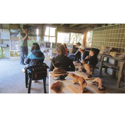 Wetland education: First wetland talk in the old barn.